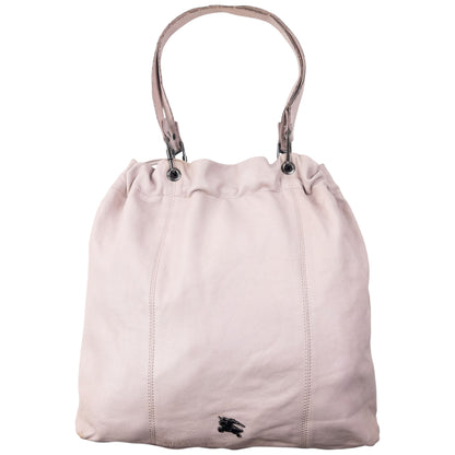 Vintage 2000s Burberry Leather Bucket Shoulder Bag