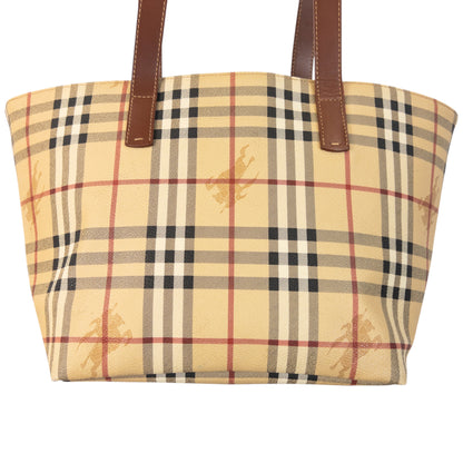 Vintage 2000s Burberry Nova Check Leather Shoulder Bag