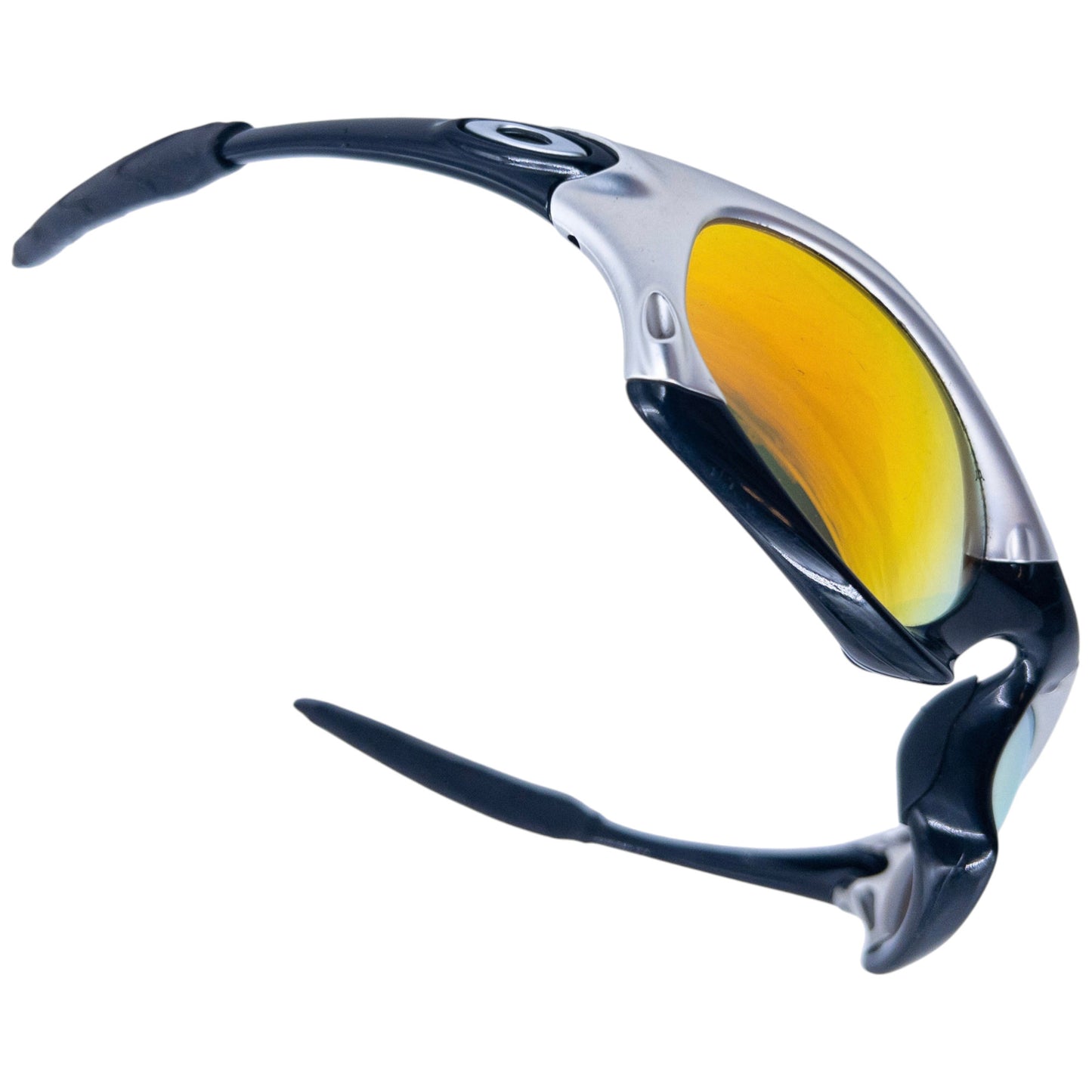 Vintage 2003 Oakley Splice Polished Black Fire Iridium Sunglasses