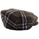 Vintage 90s Burberry Nova Check Wool Flat-Cap Hat
