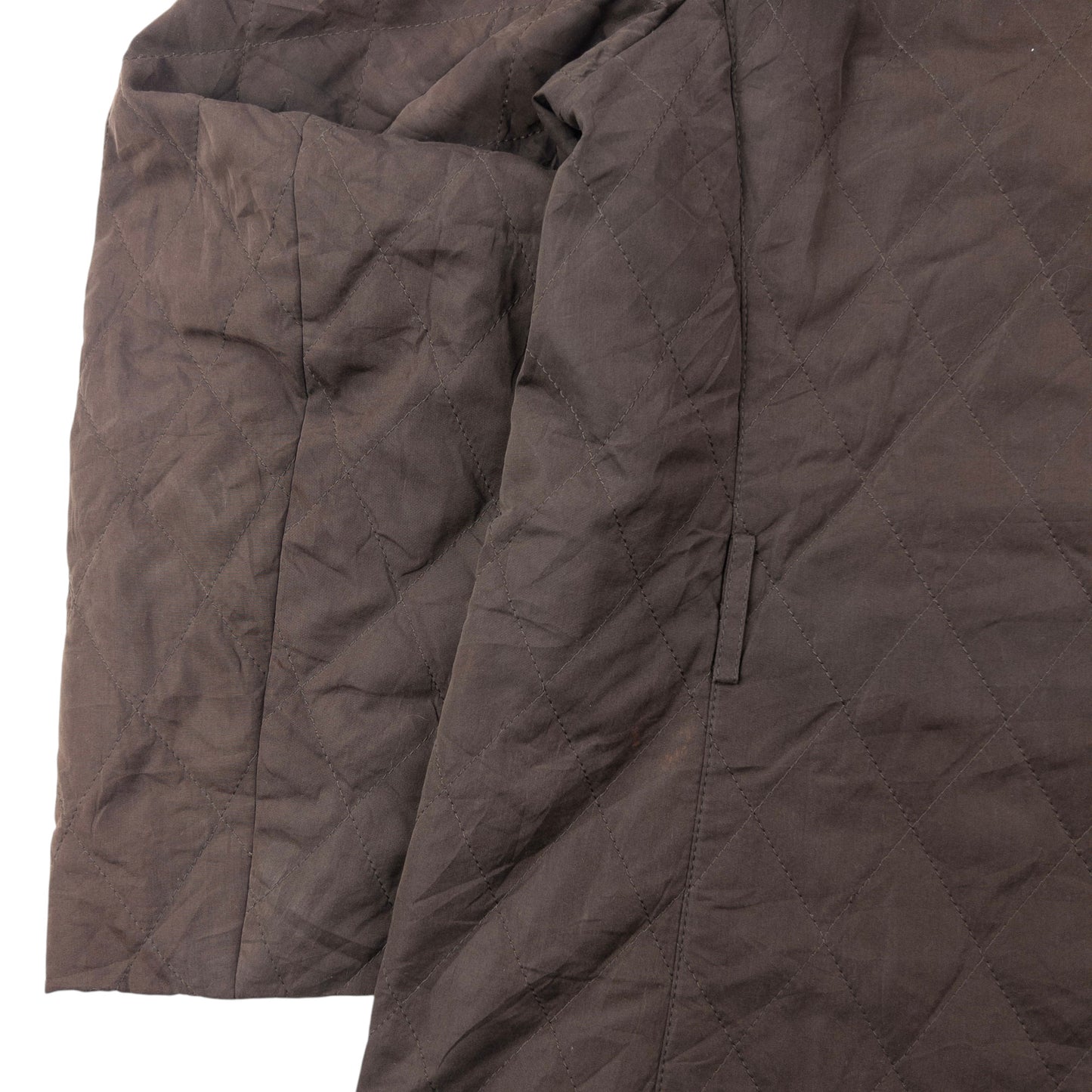 Vintage 2000s Burberry Nova Check Lined Fur Collar Quilted Jacket Womens Size L