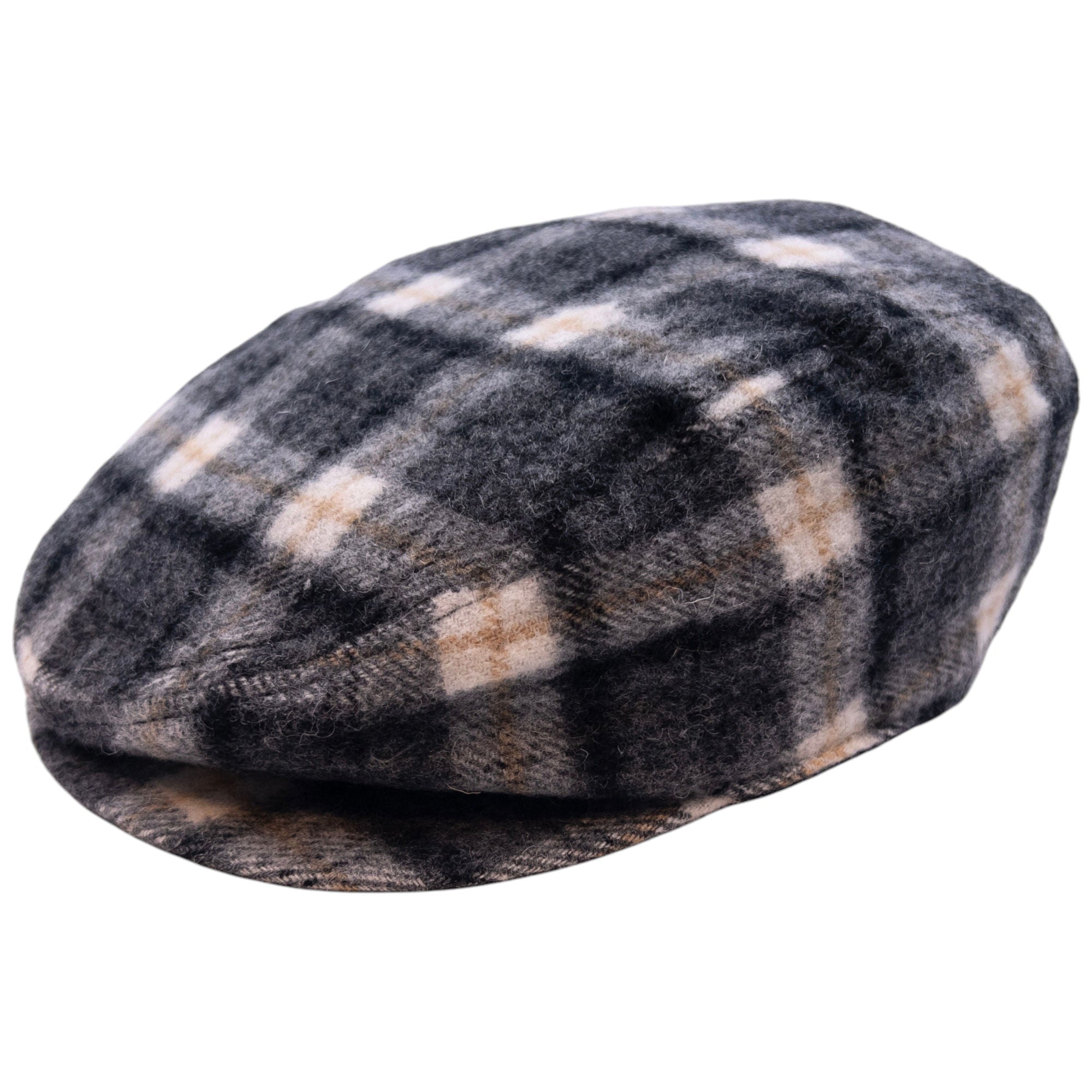 Vintage Stussy Checkered Wool Flat Cap Hat