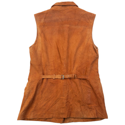 Vintage 90s Issey Miyake Suede Waistcoat Womens Size L