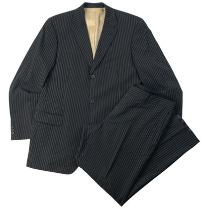 Vintage 2000s Hugo Boss Rossellini Movie Pinstripe Jacket & Trousers Suit Set Size XL