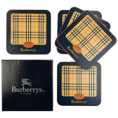 Vintage 90s Burberry Nova Check Coasters