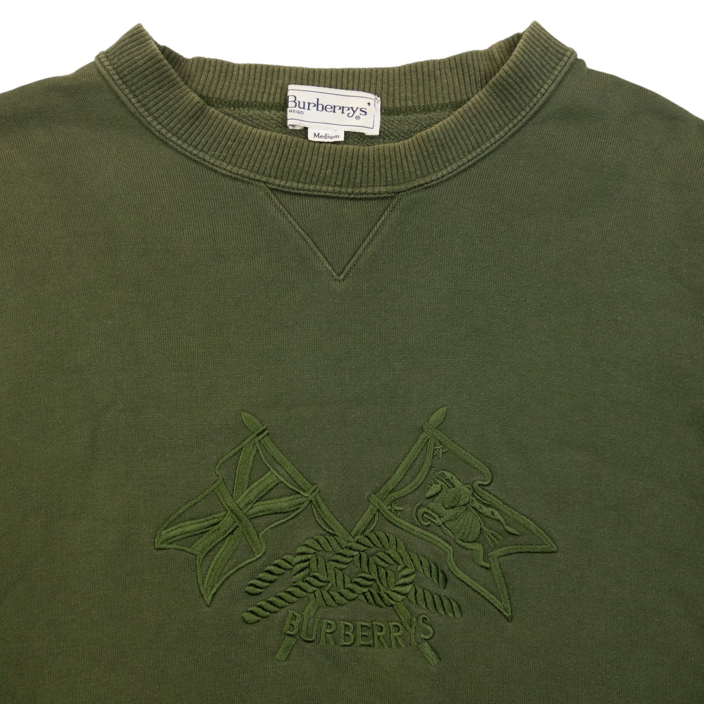 Vintage 90s Burberry Embroidered Sweatshirt Size XS