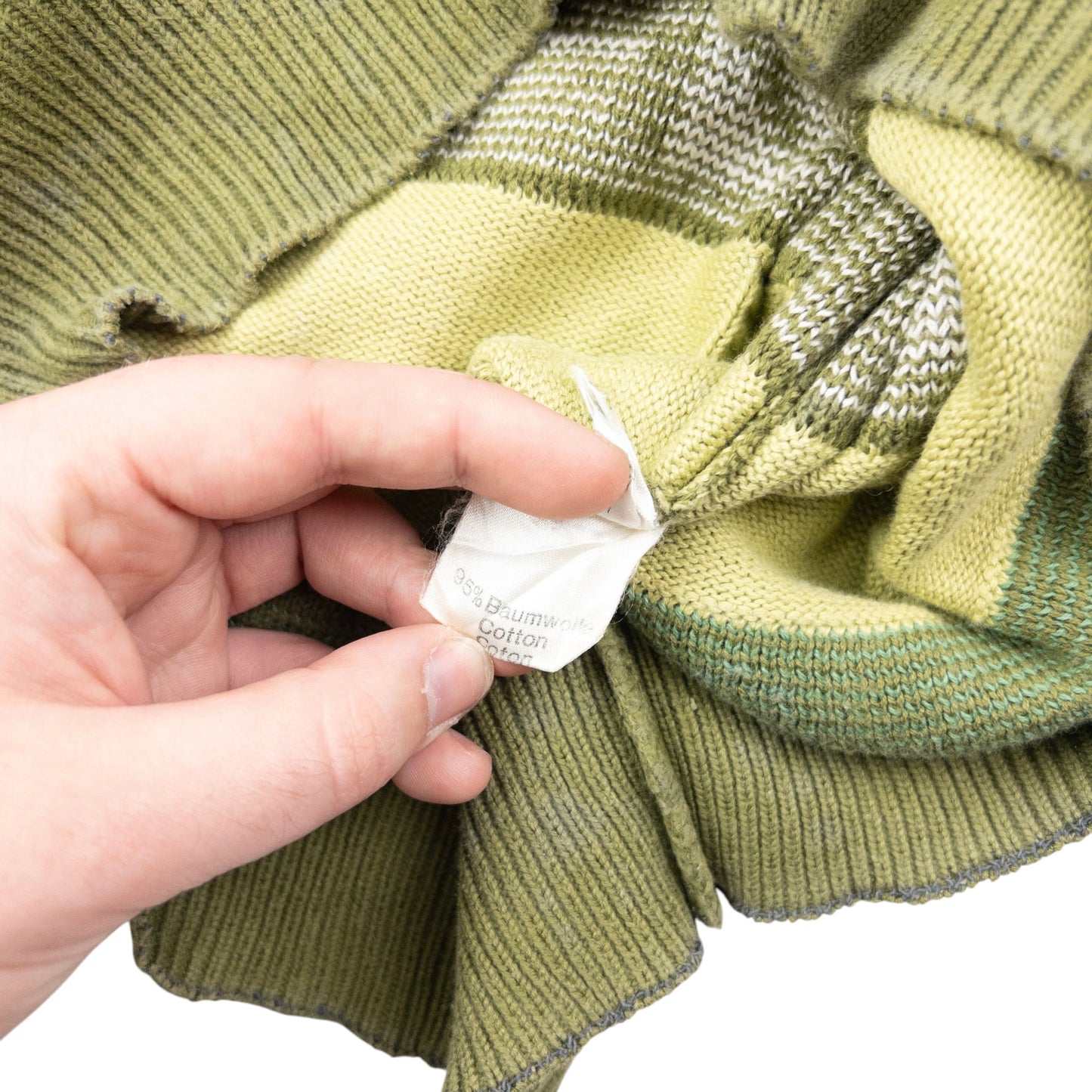 Vintage 80s Hugo Boss Striped Knit Jumper Size L