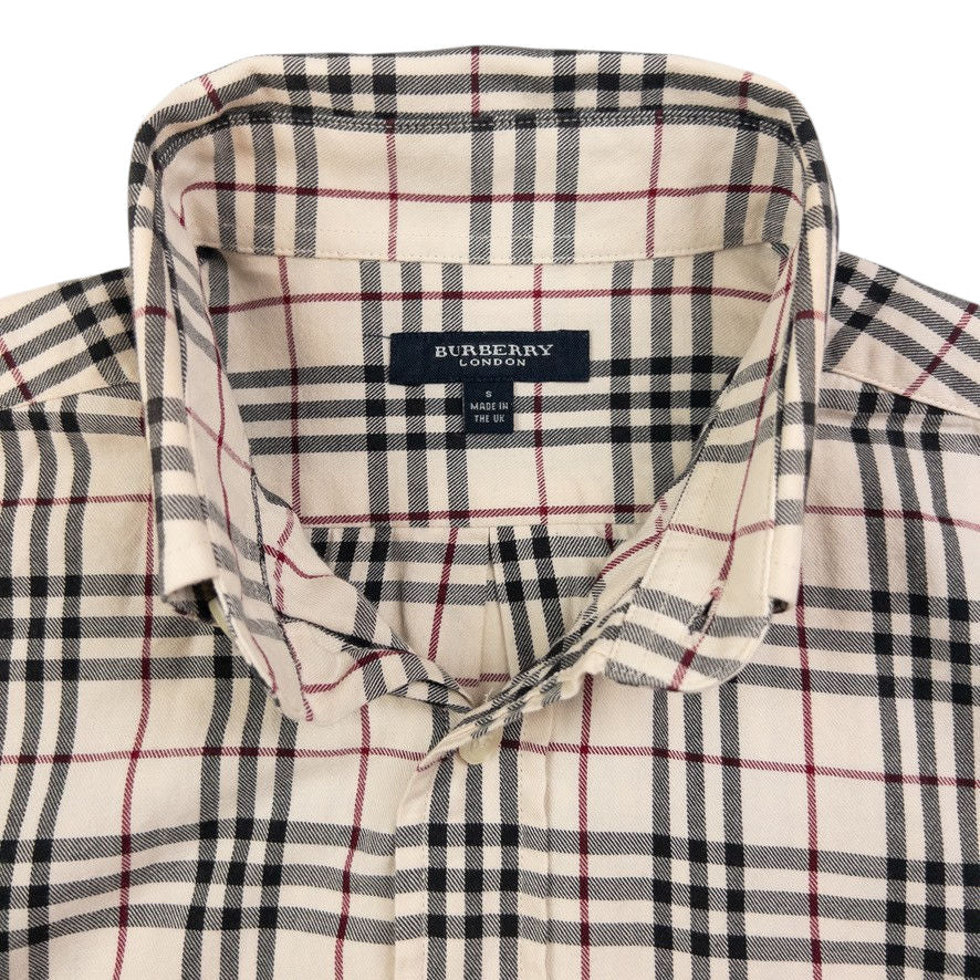 Vintage Burberry Nova Check Long Sleeve Button Up Shirt Size S