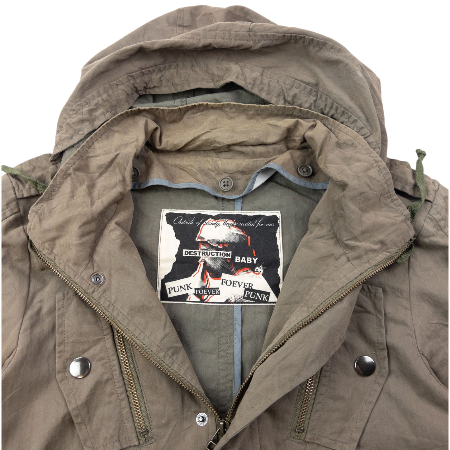 Vintage 2000s PPFM Convertible Military Jacket Size M