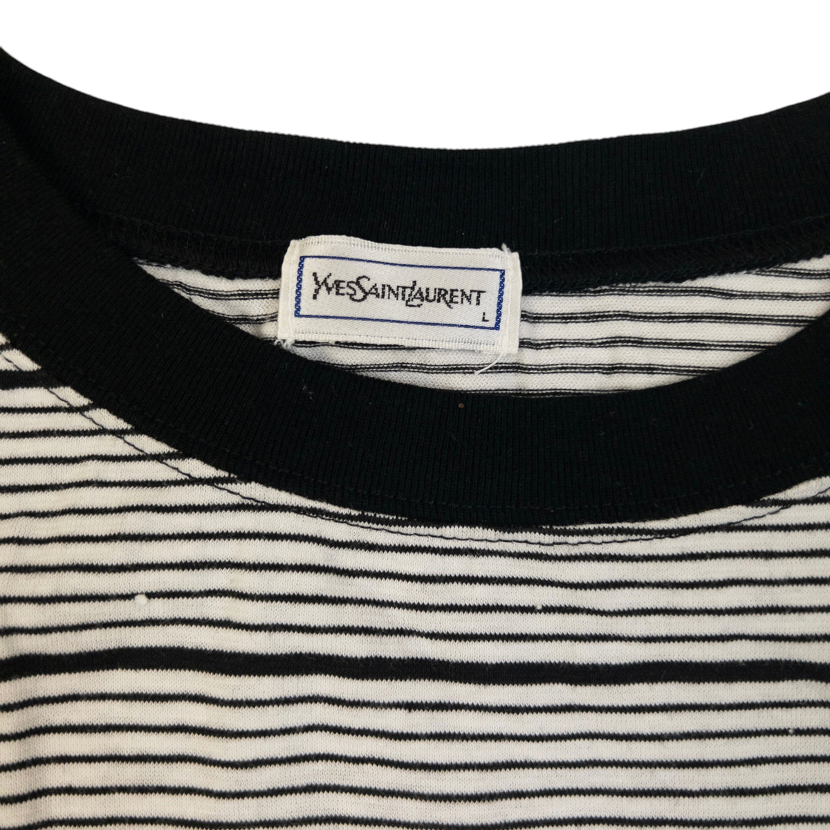 Vintage 80s YSL Yves Saint Laurent Striped T Shirt Size S