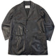 Vintage 90s Gianni Versace Button Up Leather Jacket Size XL