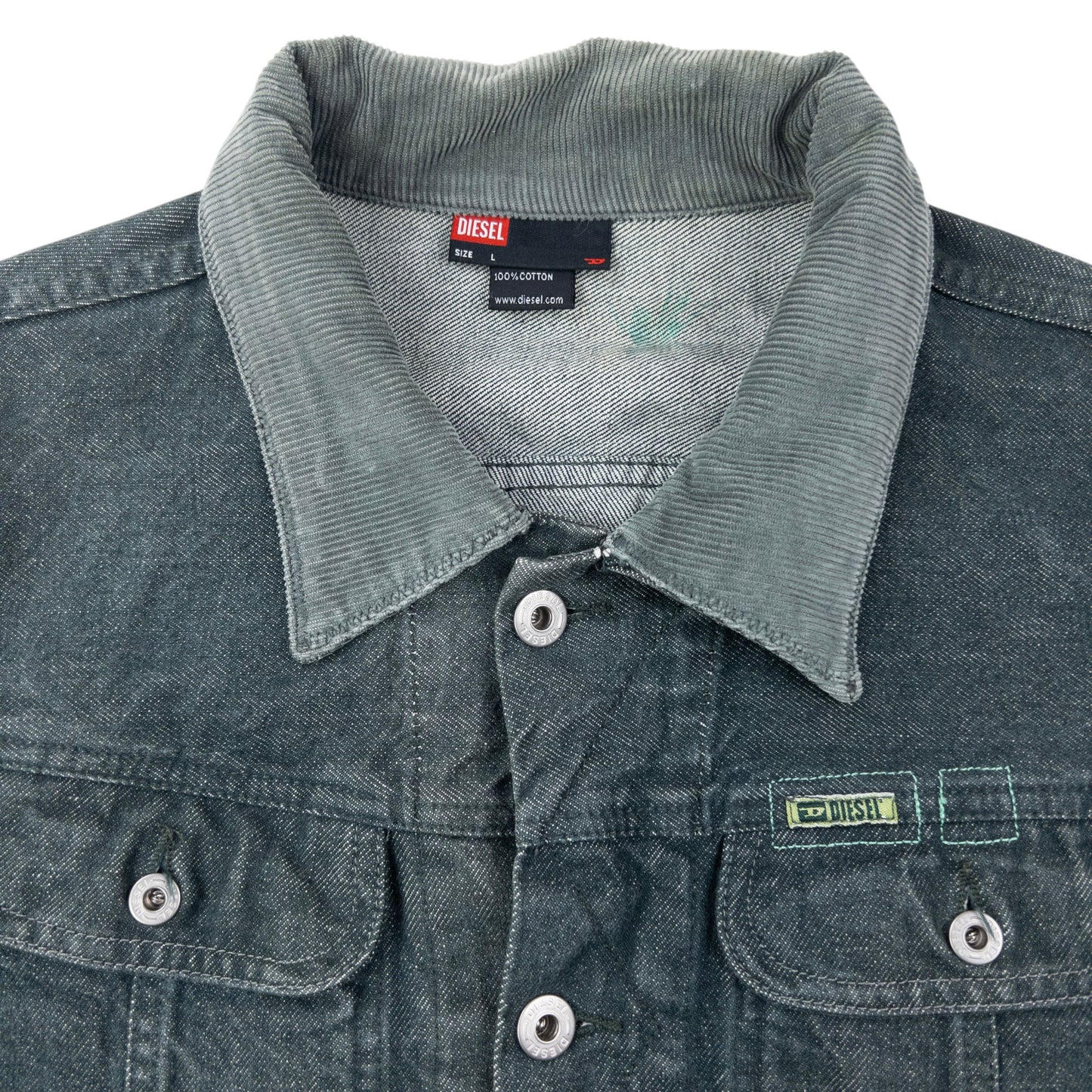 Vintage 2000s Diesel Cropped Button Up Denim Jacket Size S