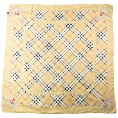 Vintage 90s Burberry Nova Check Silk Scarf