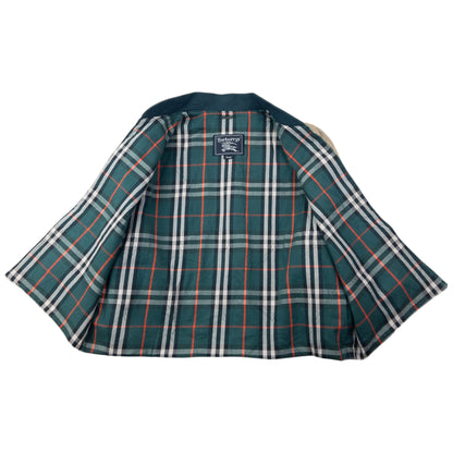 Vintage 90s Burberry Nova Check Lined Cropped Jacket Womens Size S