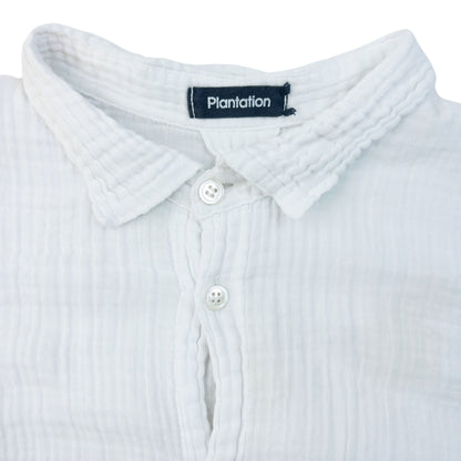 Vintage 90s Plantation By Issey Miyake Crinkle Button Up Shirt Womens Size S