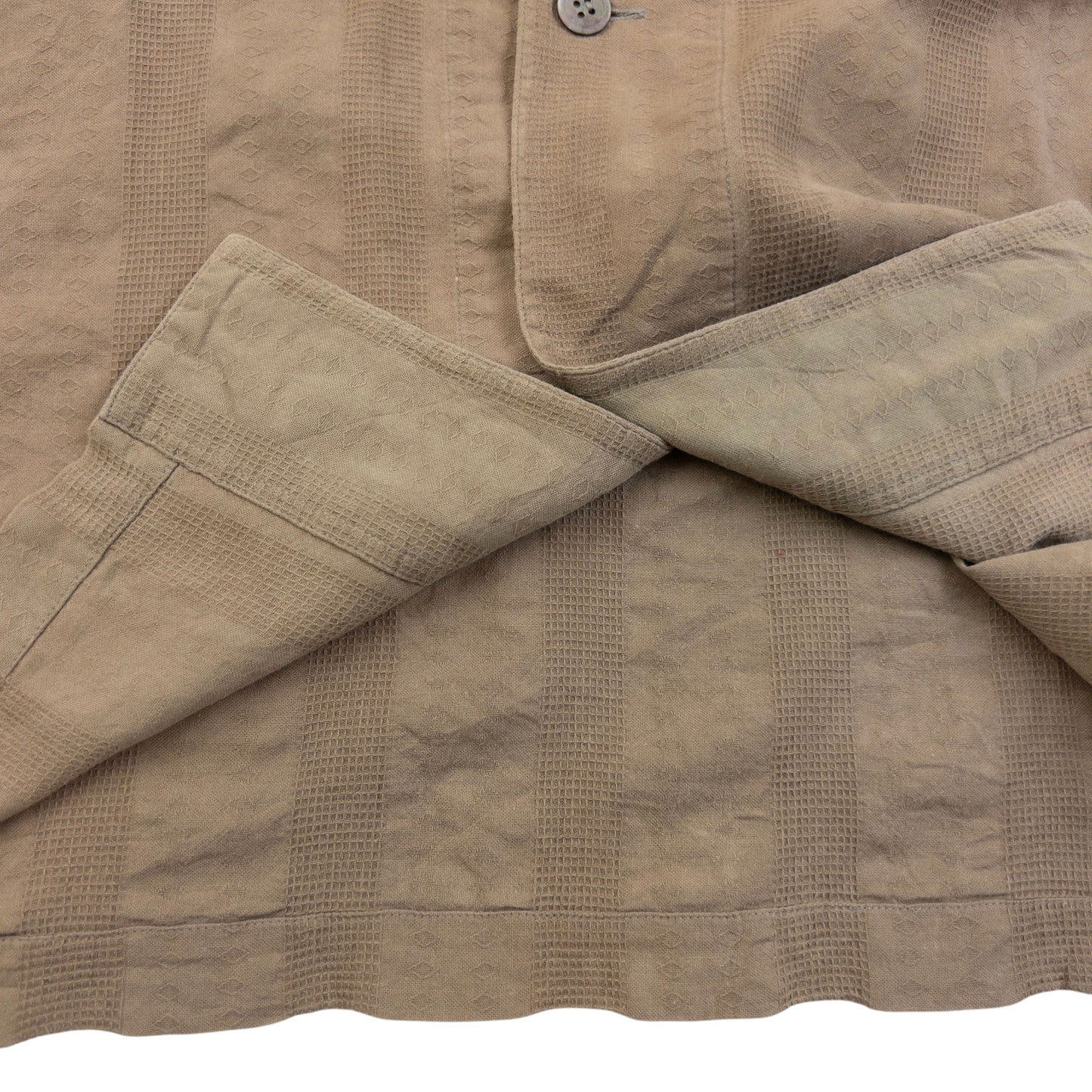 Vintage 90s Issey Miyake Striped Long Sleeve Button Up Shirt Size M