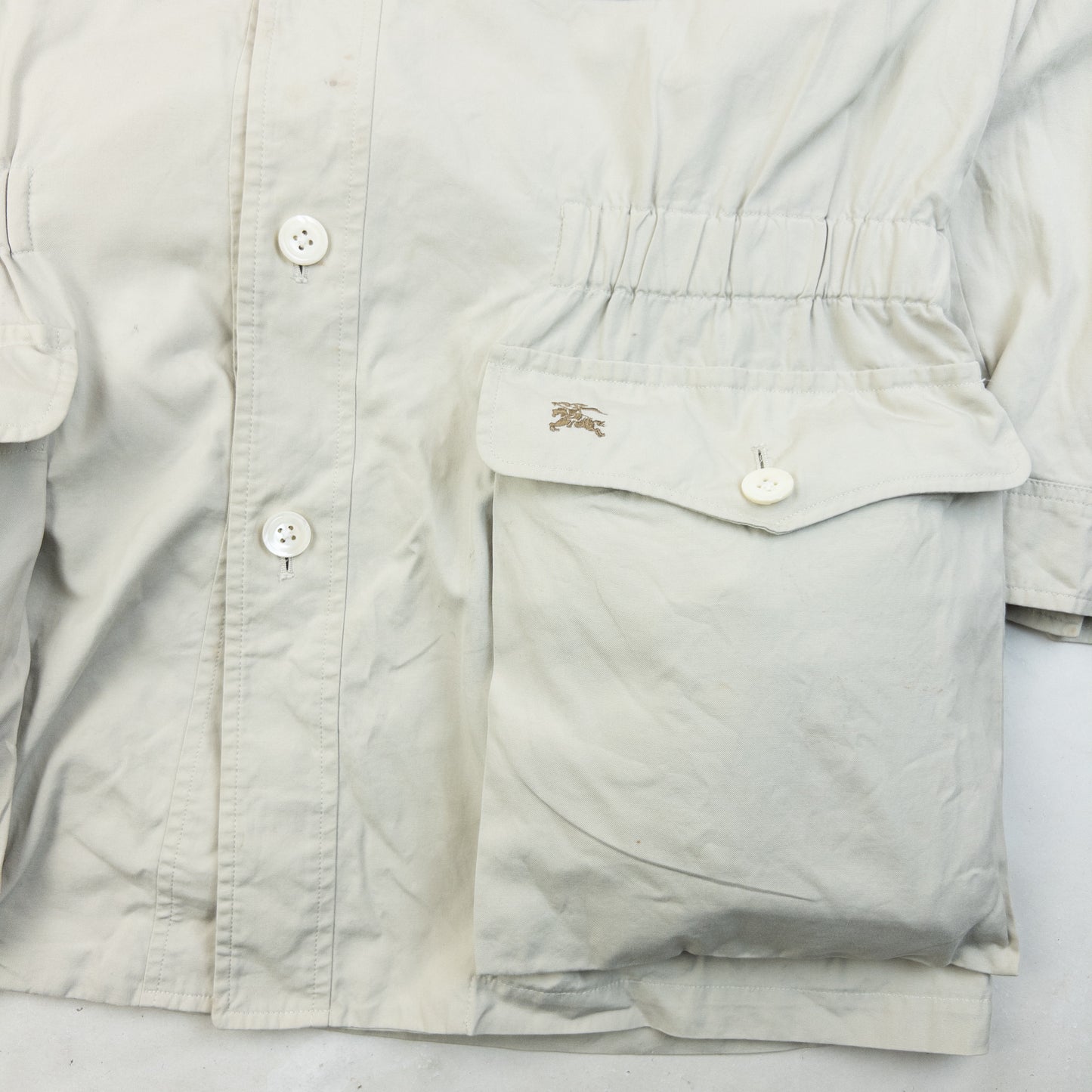 Vintage 90s Burberry Roll Sleeve Jacket Size M