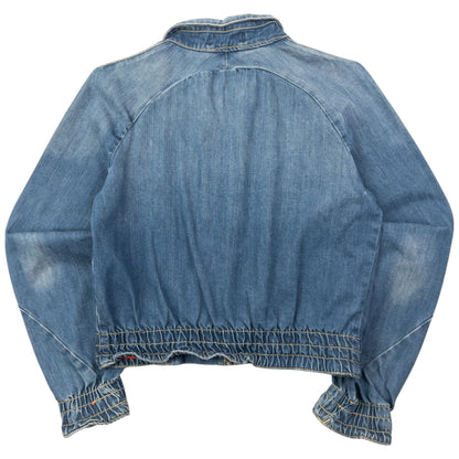 Vintage 2000s Levi's Zip Up Cropped Denim Jacket Womens Size M