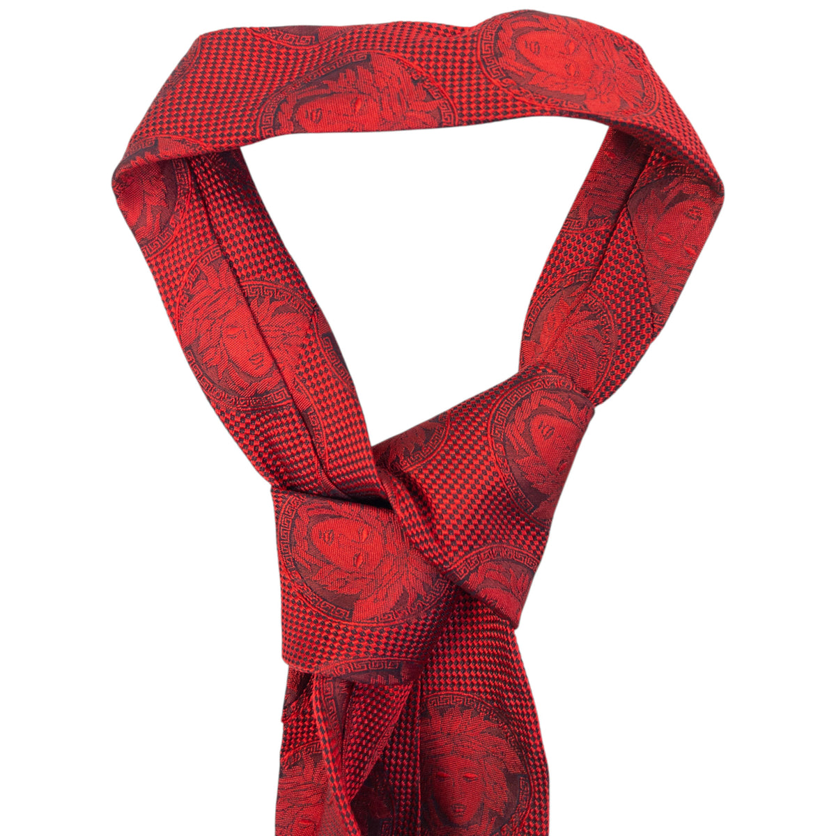 Vintage 90s Gianni Versace Monogram Medusa Silk Tie