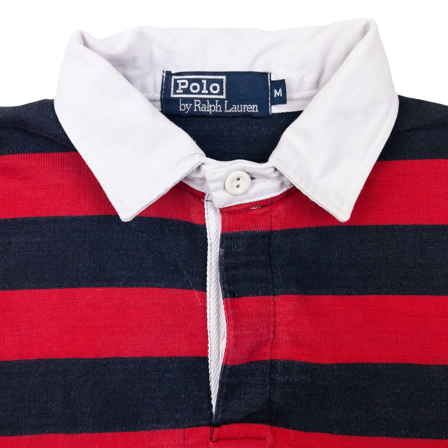 Vintage 90s Polo Ralph Lauren Striped Long Sleeve Rugby Polo Shirt Size S