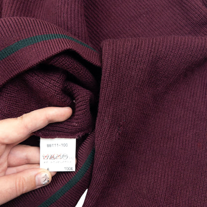 Vintage 90s Burberry Embroidered Wool Knit Jumper Size XS