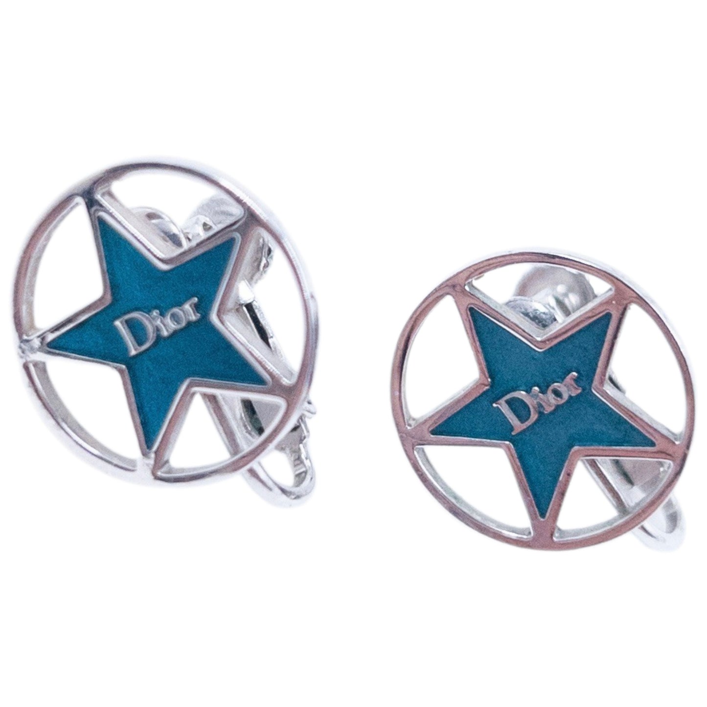 Vintage 2000s Dior By John Galliano Star Cut-Out Clip-On Earrings