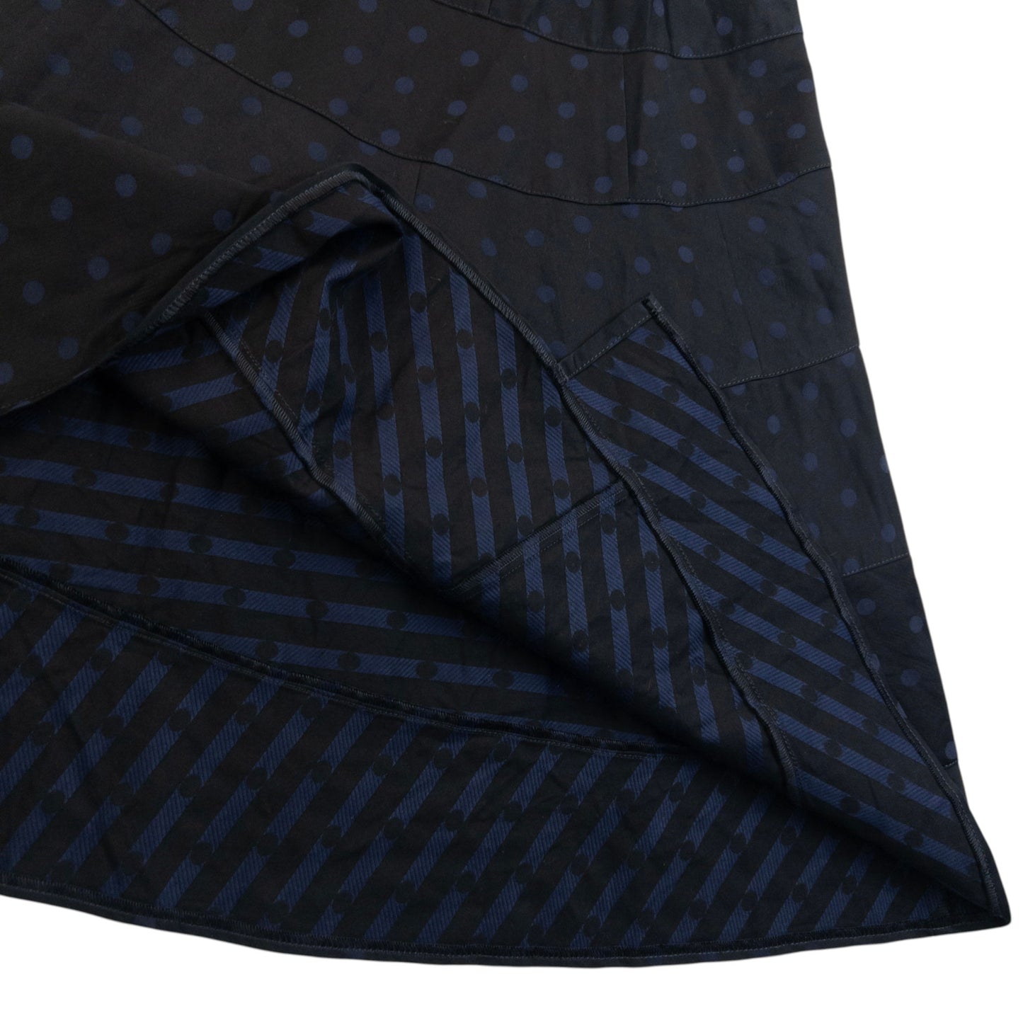 Vintage 2000s Comme Des Garçons Tricot Polka Dot Asymmetric Skirt Womens Size W27