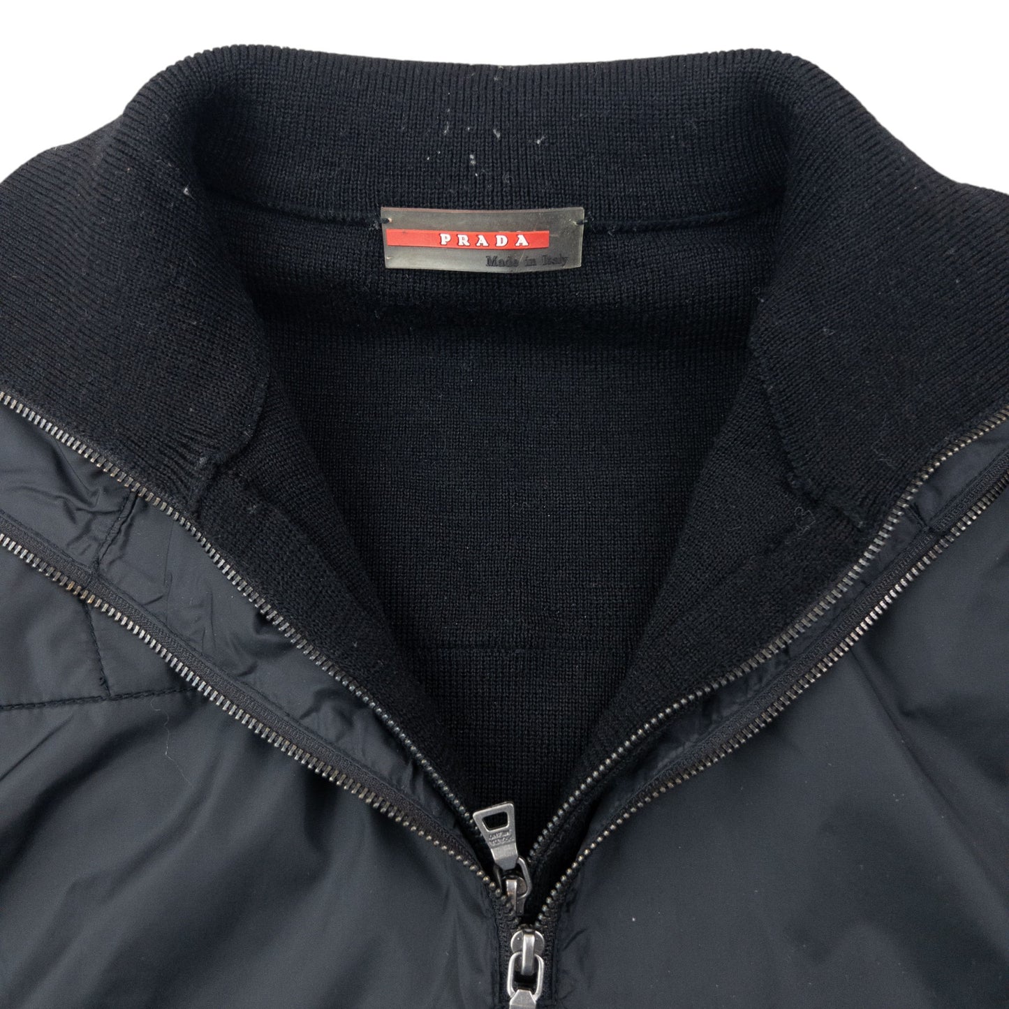 Vintage 2000s Prada Sport Layered Q Zip Jumper Size M