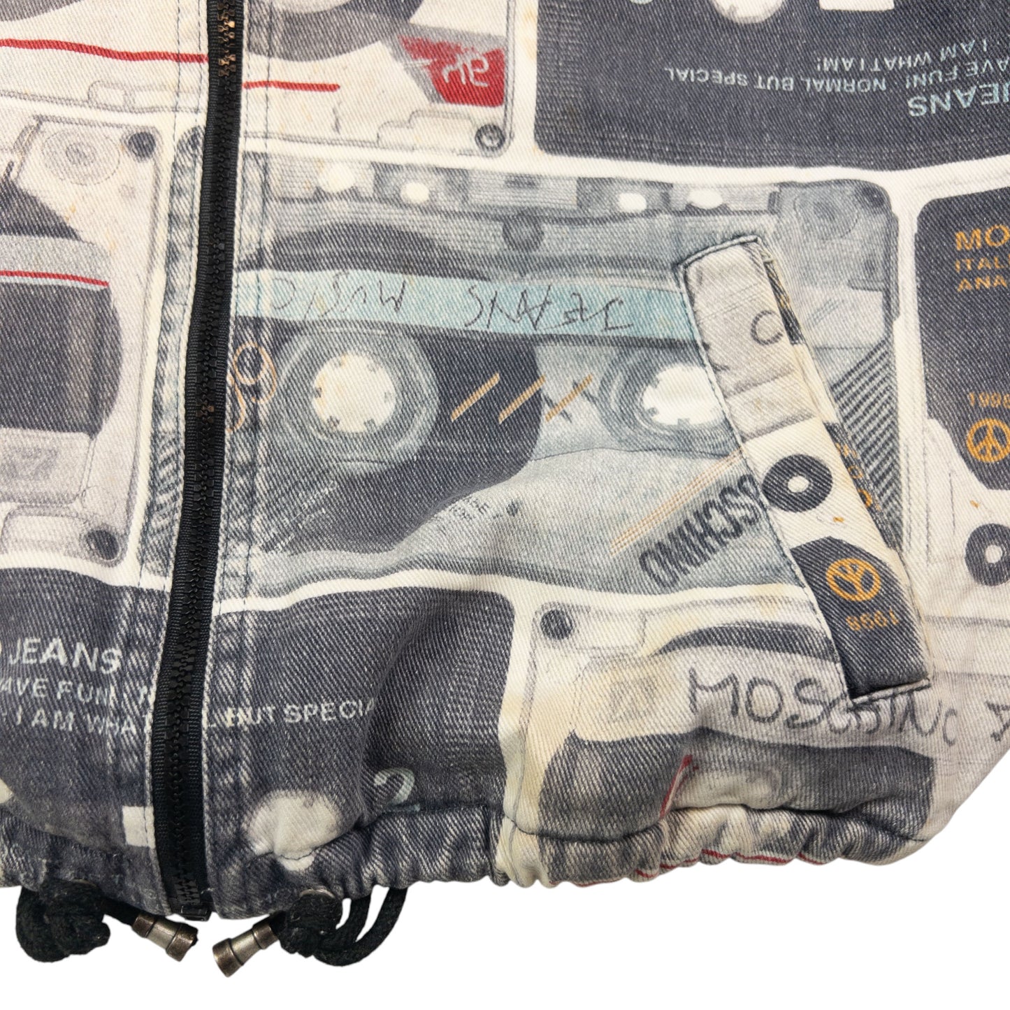 Vintage Moschino Jeans Cassette Print Jacket Size L