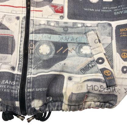 Vintage Moschino Jeans Cassette Print Jacket Size L