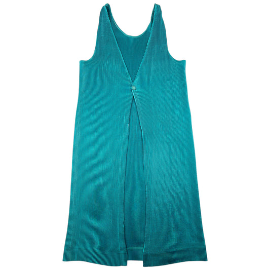 Vintage 90s Issey Miyake Pleated Longline Vest Dress Womens Size L