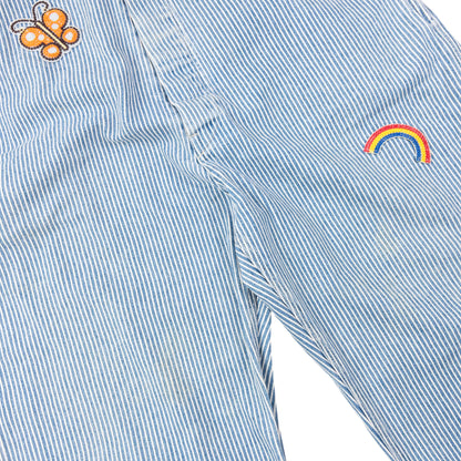 Vintage 90s Hysteric Glamour Embroidered Denim Dungarees Size S