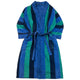 Vintage 90s YSL Yves Saint Laurent Striped Terry Cloth Dressing Gown