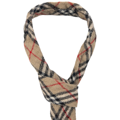 Vintage 90s Burberry Nova Check Wool Tie