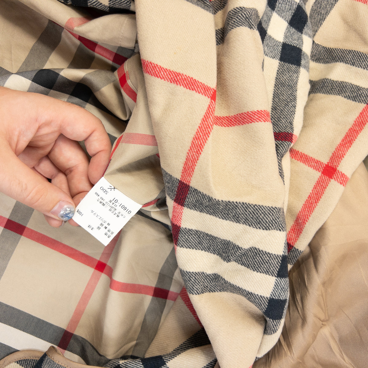 Vintage 2000s Burberry Nova Check Lined Trench Jacket Size M