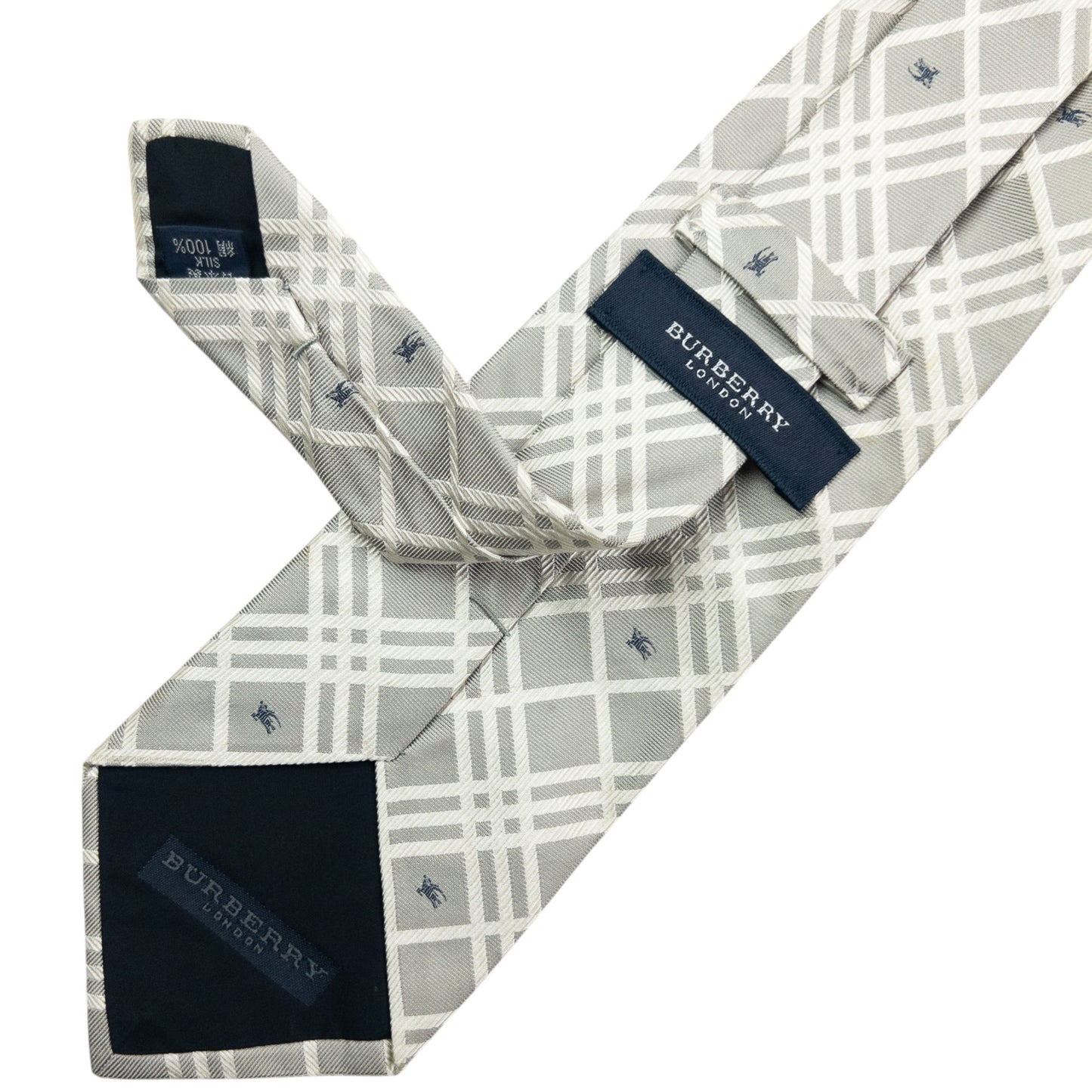 Vintage 2000s Burberry Nova Check Monogram Silk Tie
