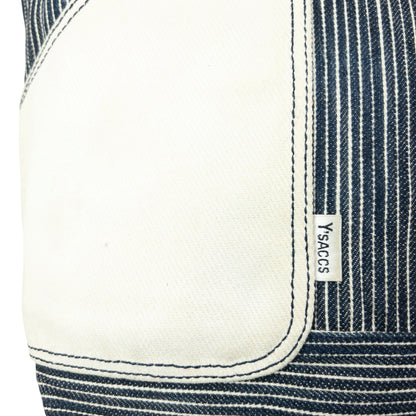 Vintage 2000s Y'Saccs By Yohji Yamamoto Striped Denim Handbag