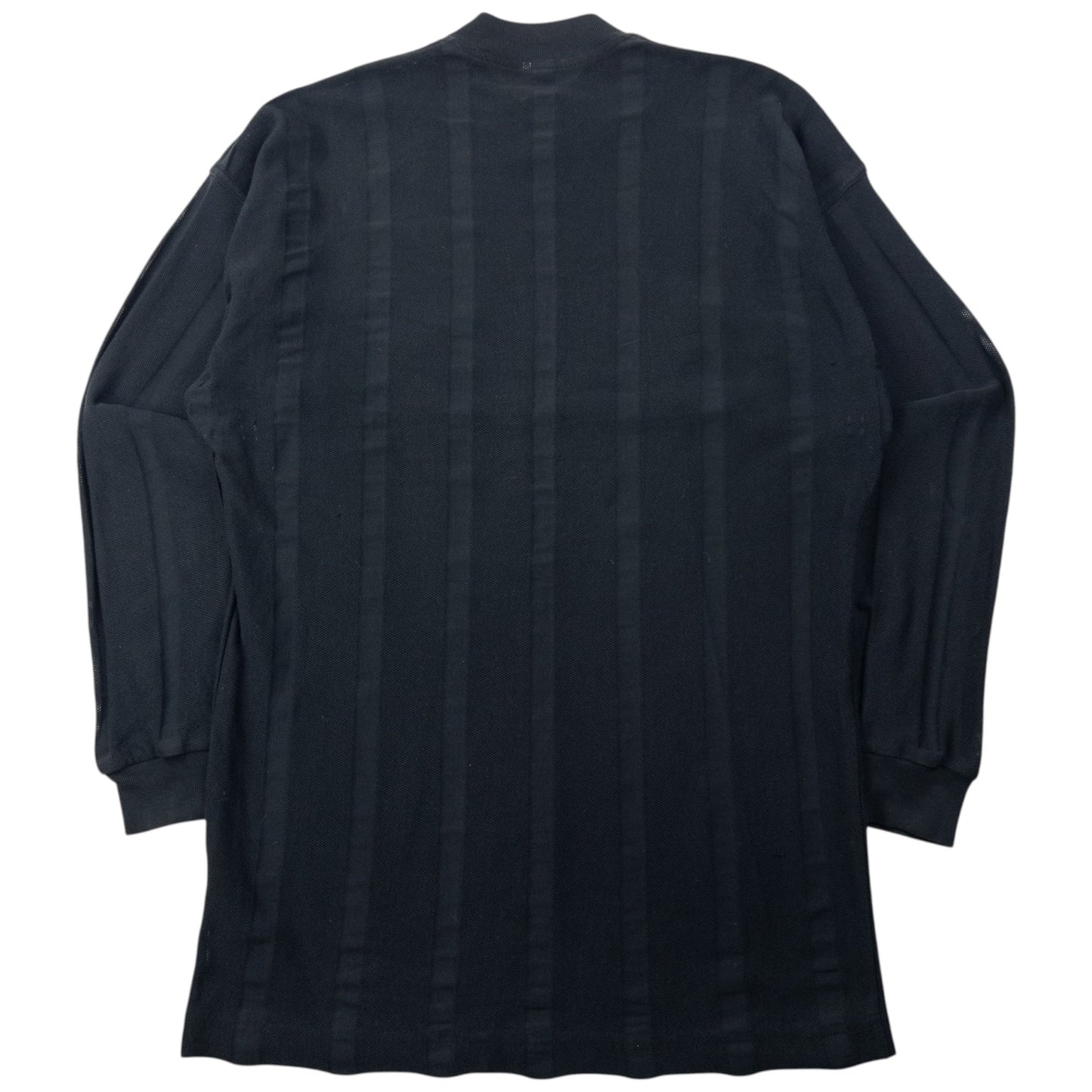 Vintage 90s Gianni Versace Striped Mesh Long Sleeve T Shirt Size M