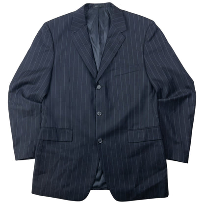 Vintage 90s YSL Yves Saint Laurent Striped Jacket & Trousers Suit Set Size XL