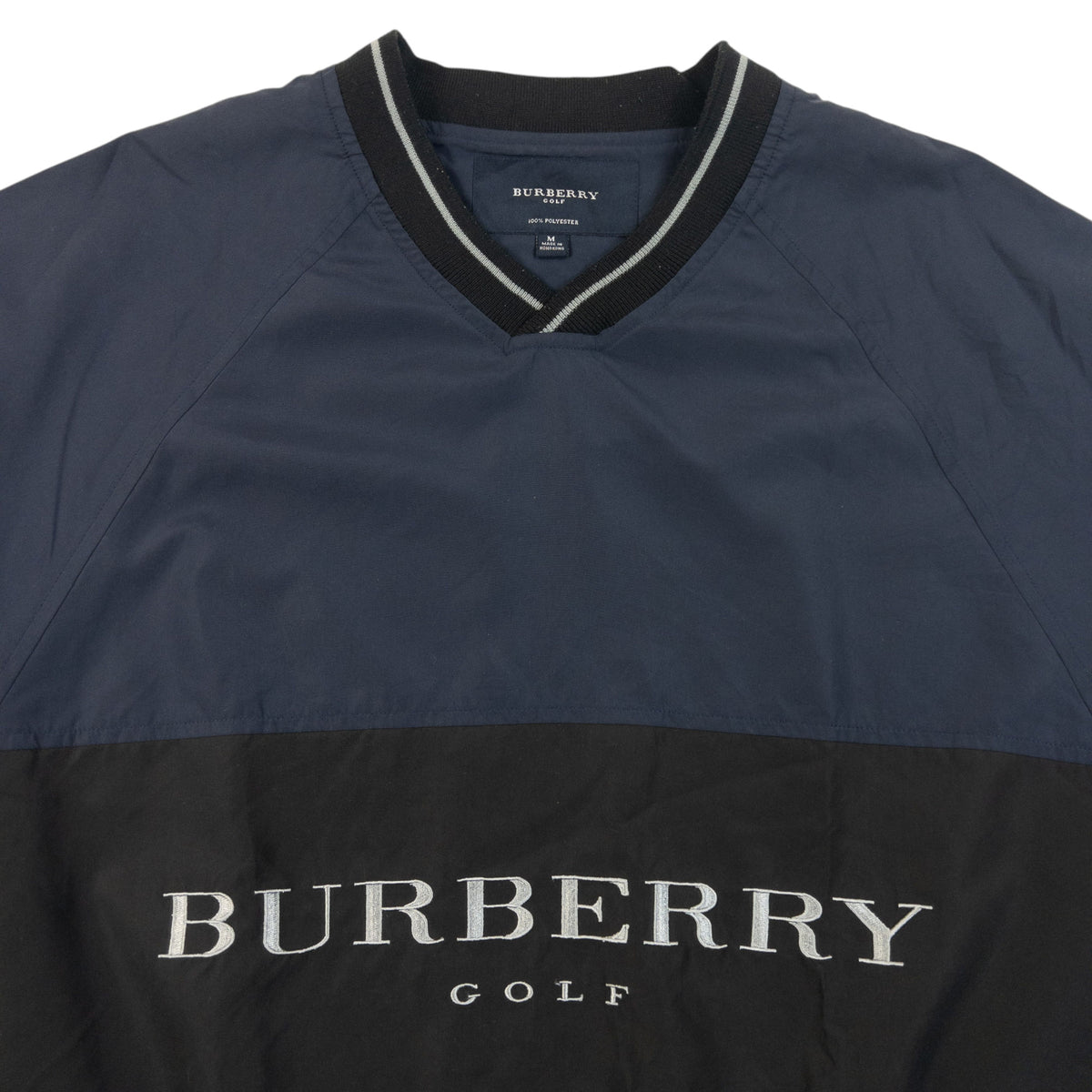 Vintage 2000s Burberry Golf Embroidered Pullover Jacket Size M
