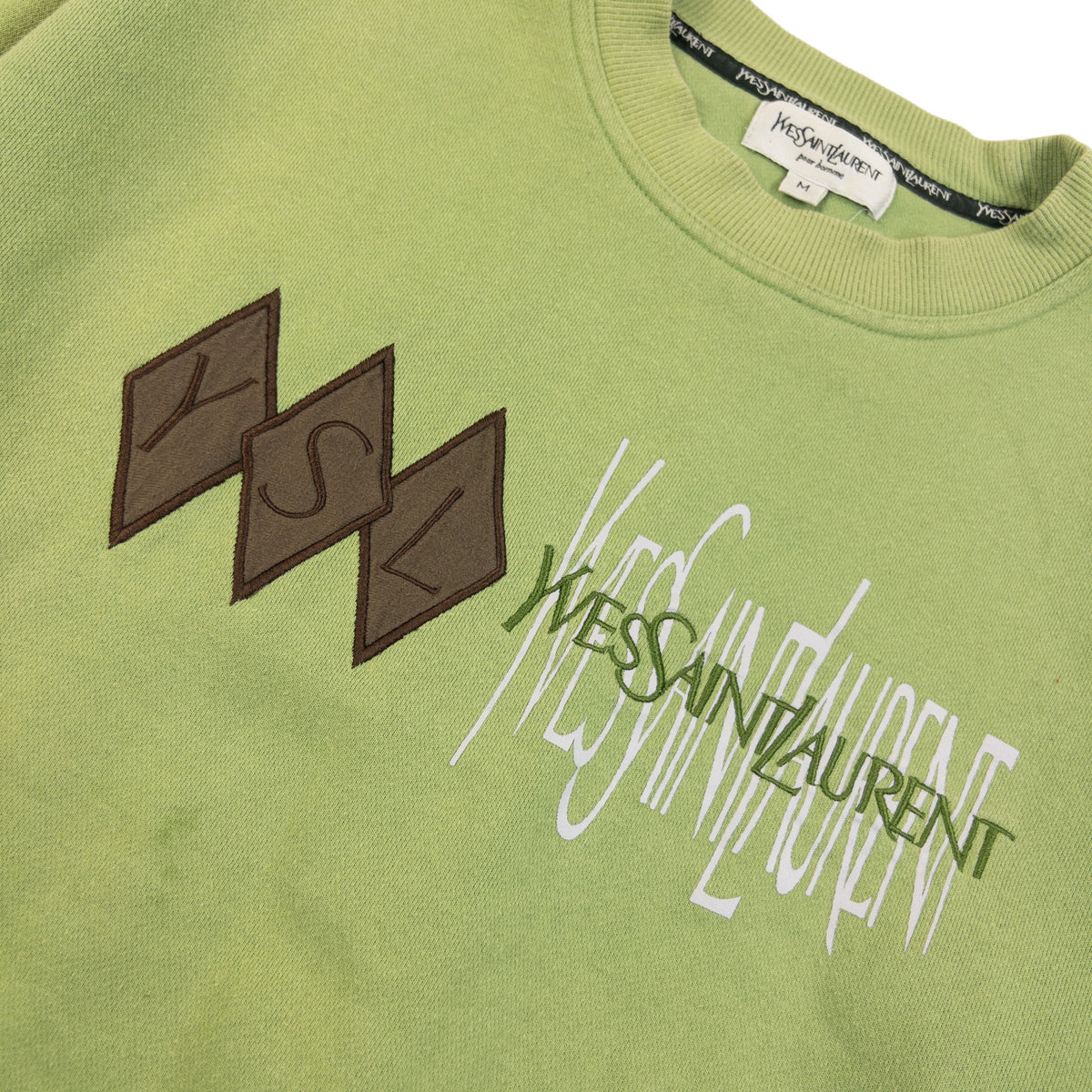Vintage 2000s YSL Yves Saint Laurent Embroidered Sweatshirt Size XS