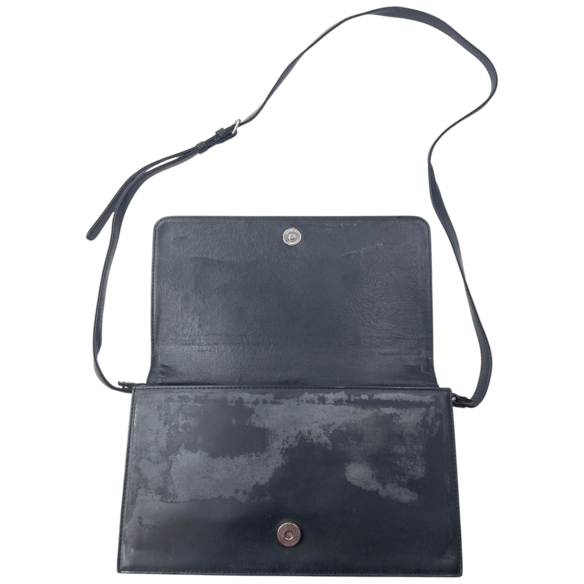 Vintage Jean Paul Gaultier Embossed Leather Crossbody Bag