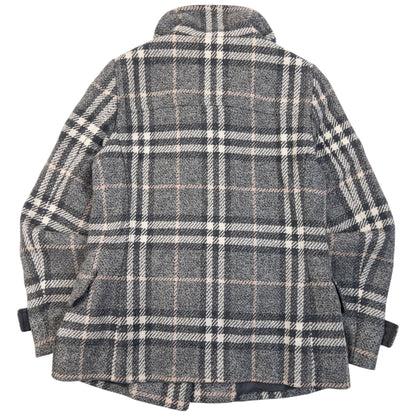 Vintage 2000s Burberry Nova Check Wool Duffle Jacket Womens Size M