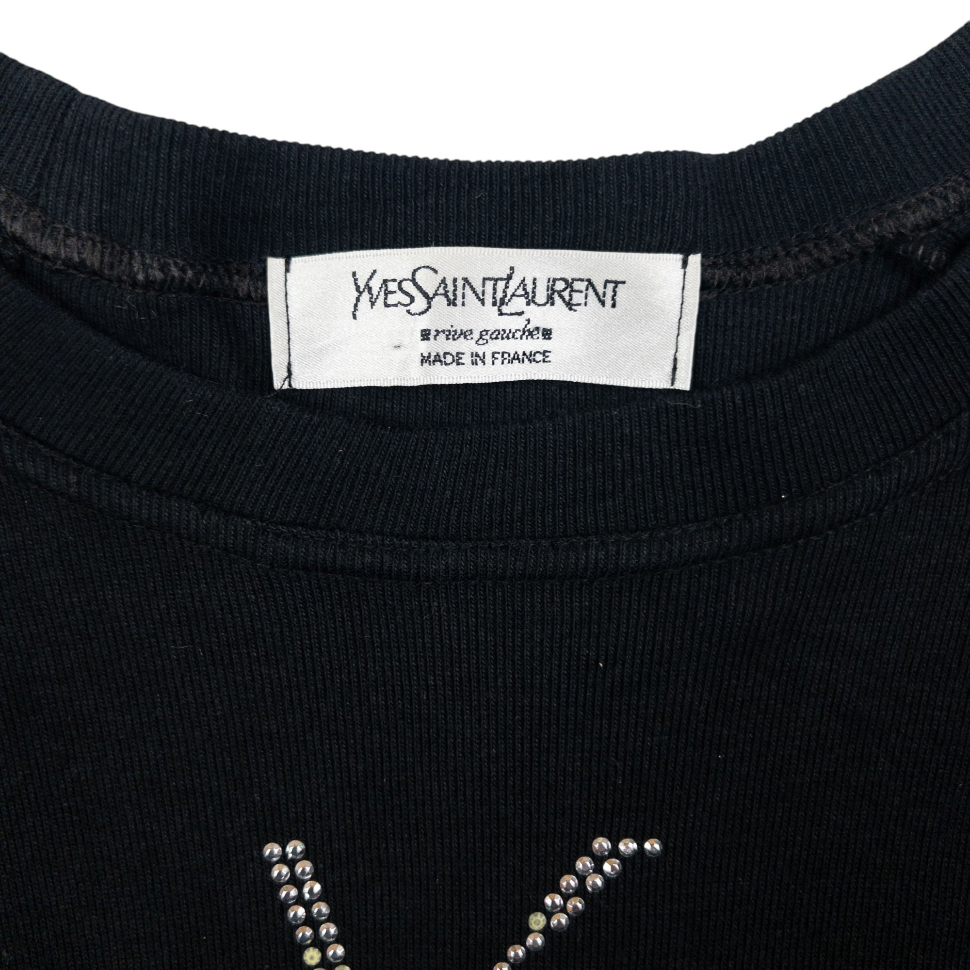 Vintage YSL Yves Saint Laurent Diamonte Long Sleeve T Shirt Womens Size S