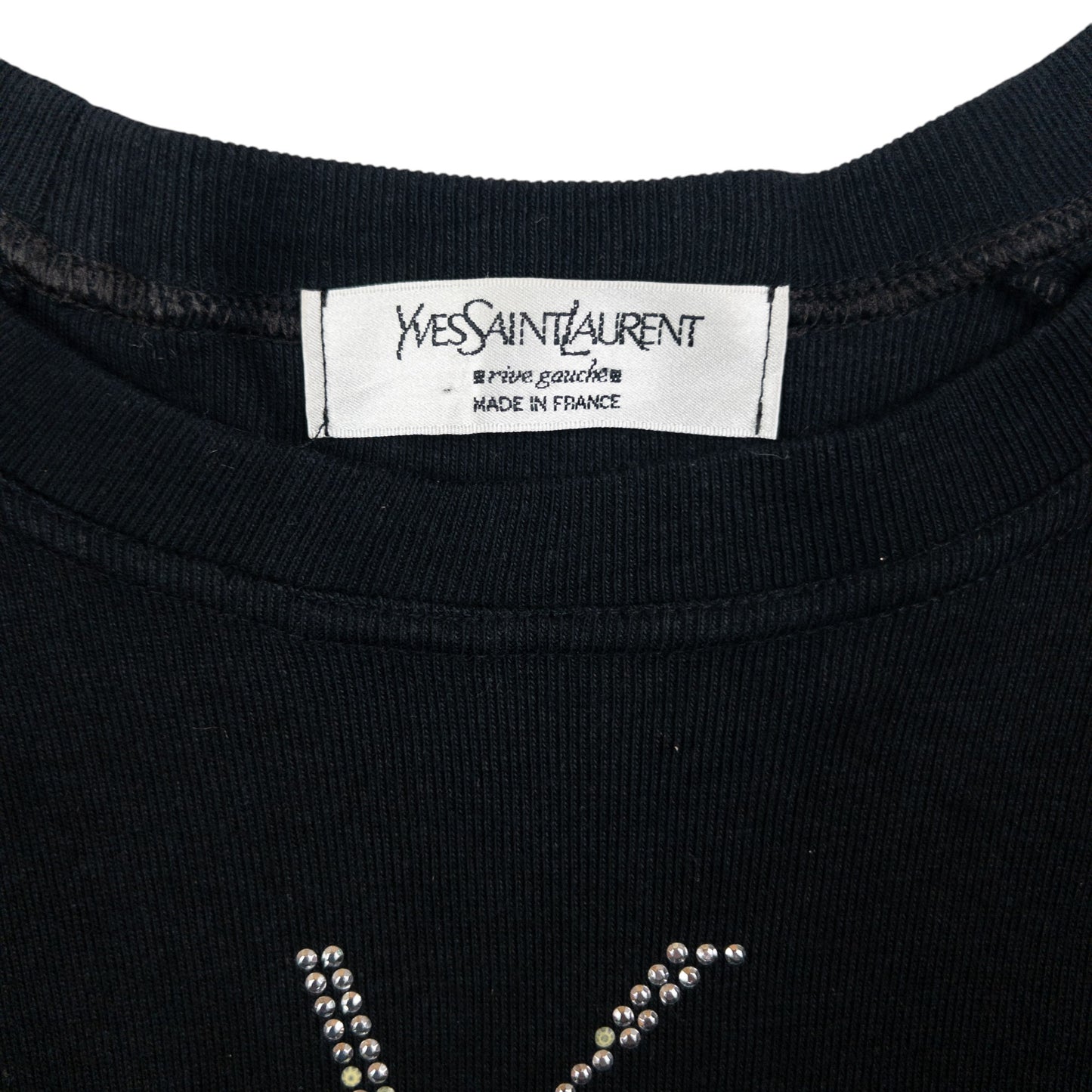 Vintage YSL Yves Saint Laurent Diamonte Long Sleeve T Shirt Womens Size S