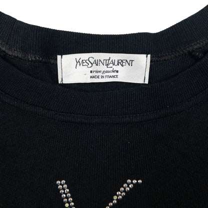 Vintage YSL Yves Saint Laurent Diamonte Long Sleeve T Shirt Womens Size S