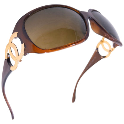 Vintage 2000s Chanel Logo Sunglasses in brown, photo 4