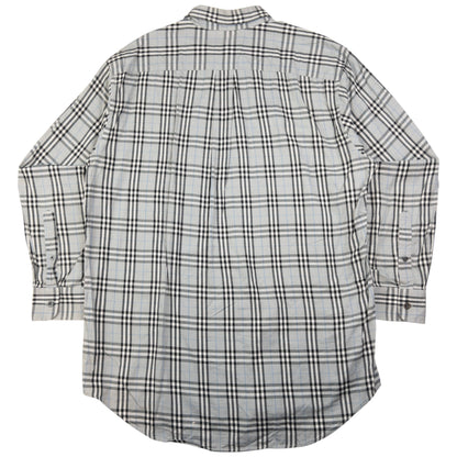 Vintage Burberry Nova Check Long Sleeve Button Up Shirt Size L