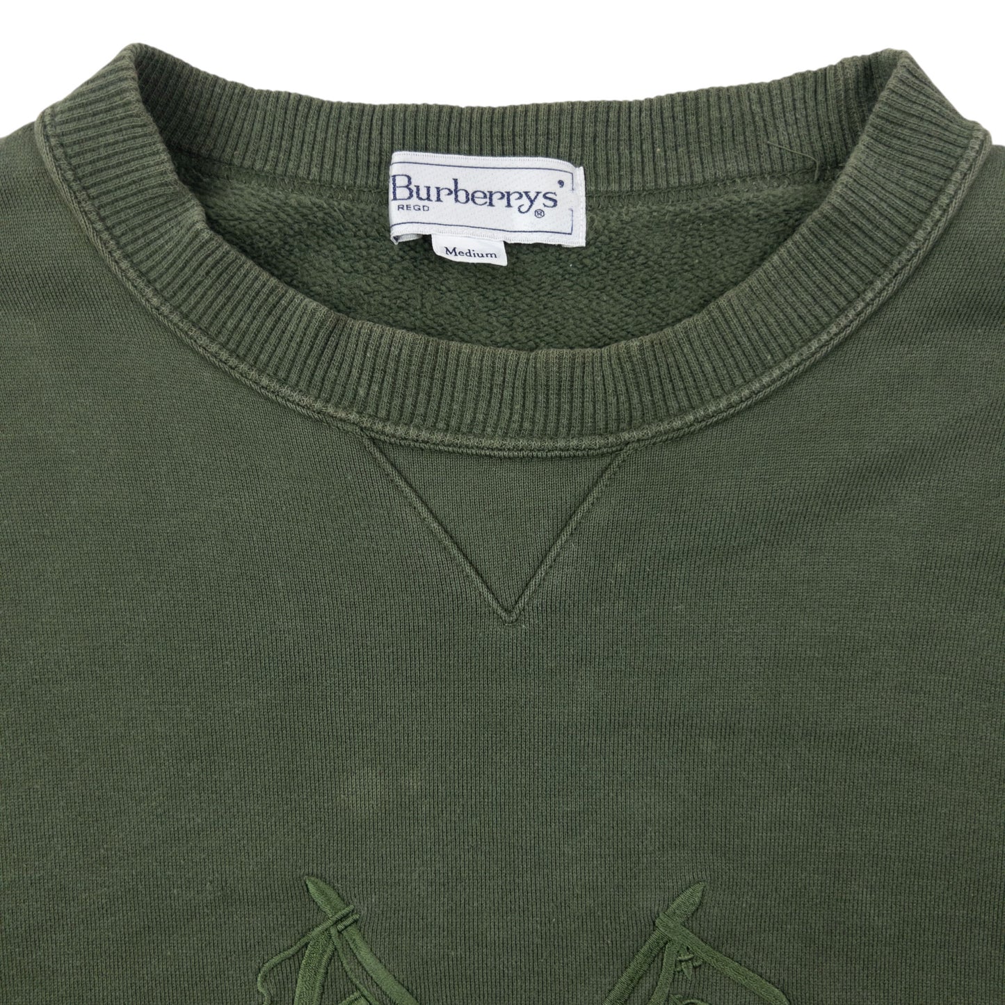 Vintage 80s Burberry Embroidered Sweatshirt Size S
