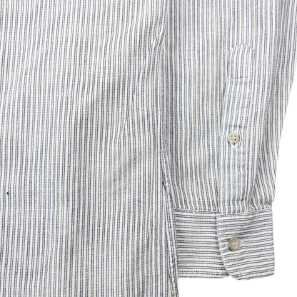 Vintage 90s Armani Jeans Striped Long Sleeve Button Up Shirt Size XL